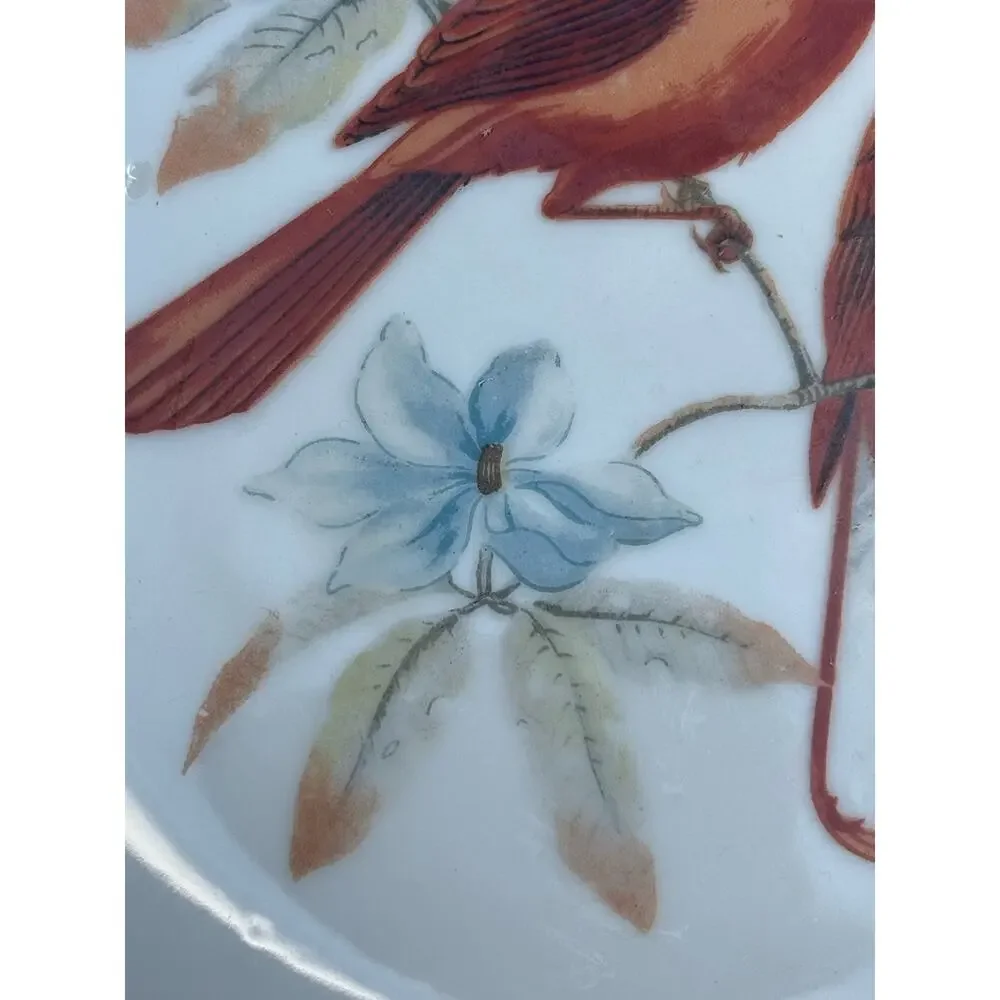 Cardinal By Chadwick- Miller Inc Japan Gold Trim 6”Decorative Plate Bird Lover